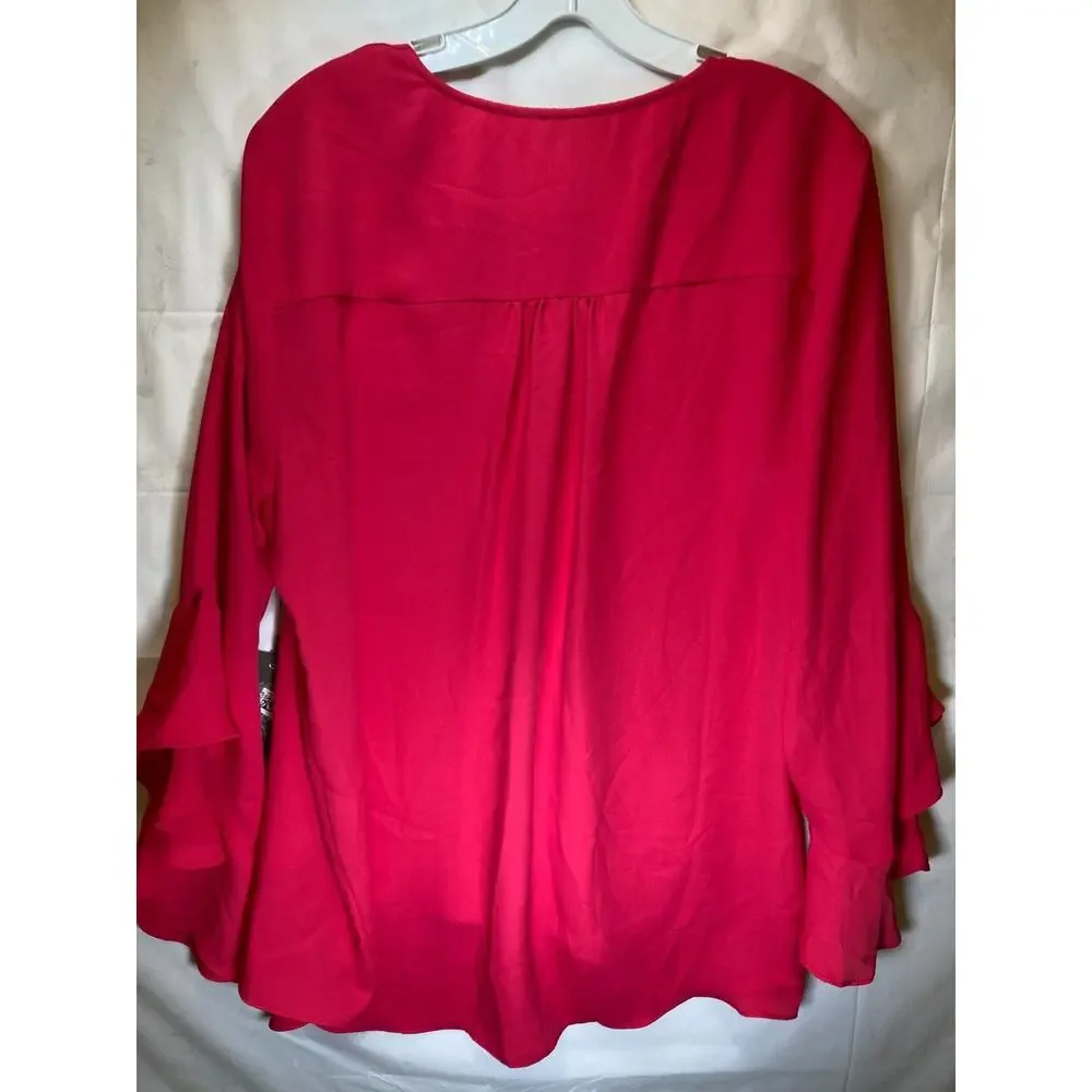 Vince Camuto Women's Pink Long Sleeve Size L Regular - Picture 4 of 9